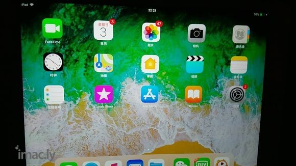 我的ipadair2吧,突然睡一觉起来屏幕就这样了,一半颜色-3.jpg