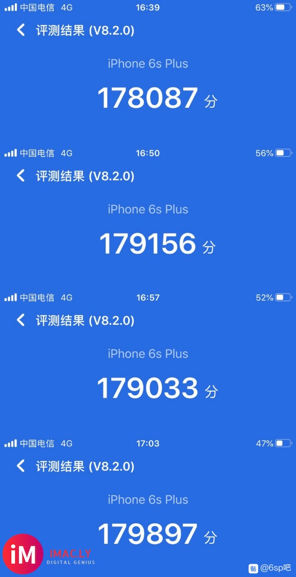 改装了散热的6sp,64G,iOS13.4.1,安兔兔四连跑-4.jpg