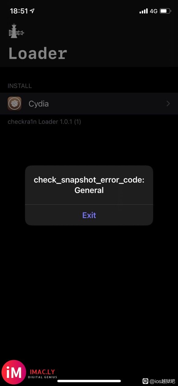 Checkra1n越狱安装Cydia出错-1.jpg