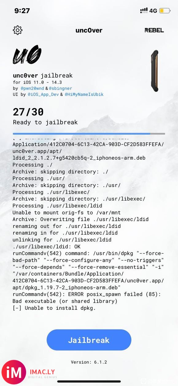 11,13.4.1越狱总是卡在第27步,有没有大神看看是怎么-2.jpg