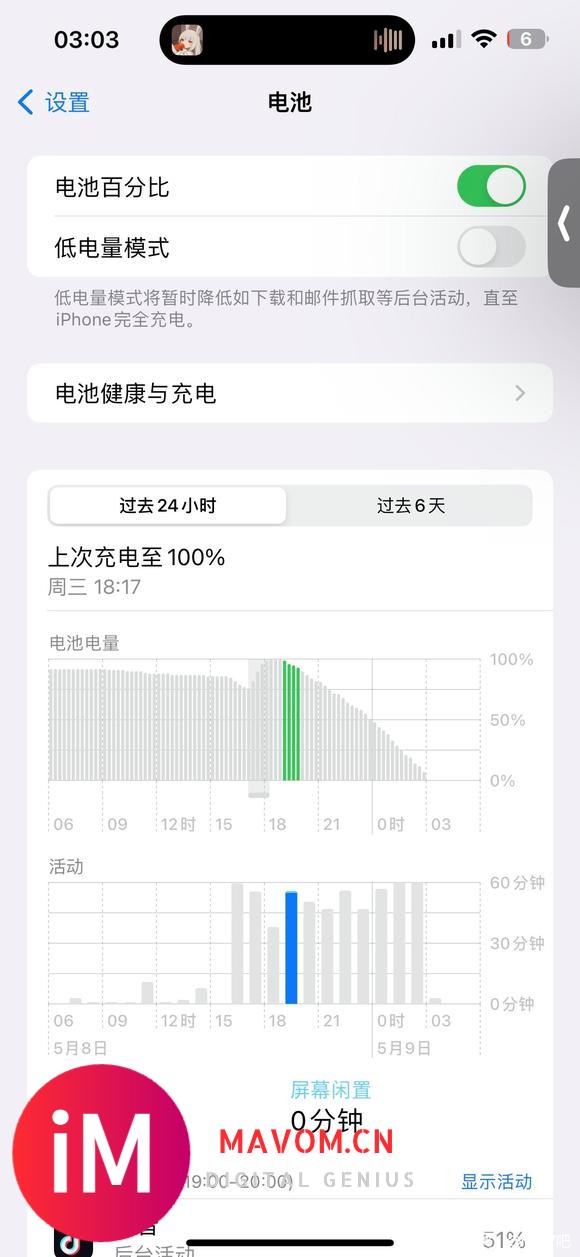 iOS 17.5rc 版卡 120 帧续航 9 个小时剩余 6% 极限-1.jpg