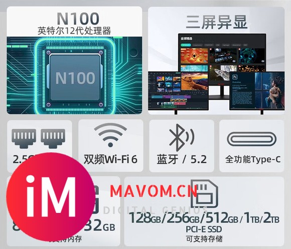 Bestcom推出N100 Pro II迷你主机：英特尔N100+双网口，首发669元-3.jpg