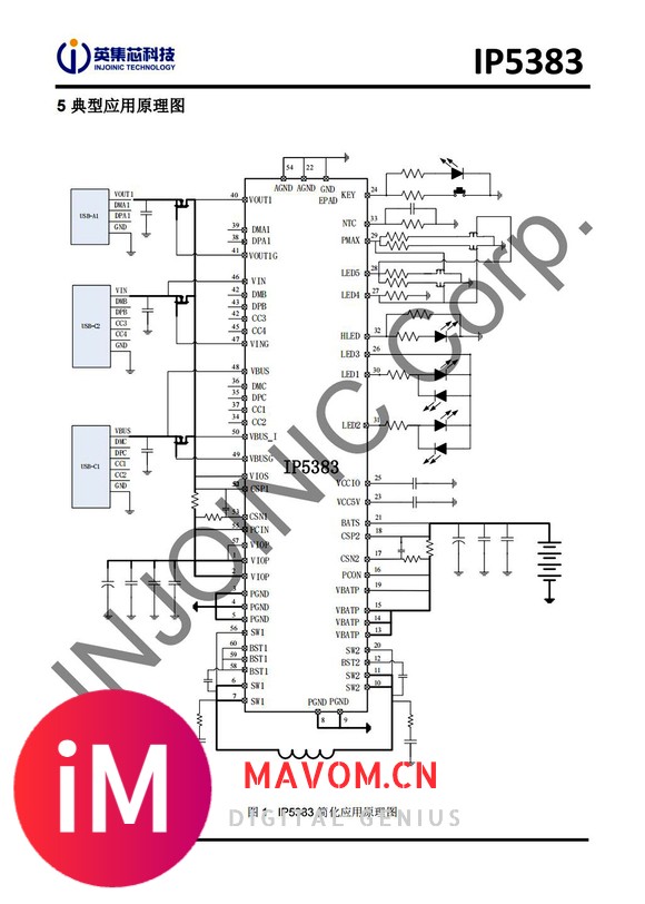 英集芯IP5383应用于移动电源快充方案的45W大功率电源管理SOC芯片-4.jpg