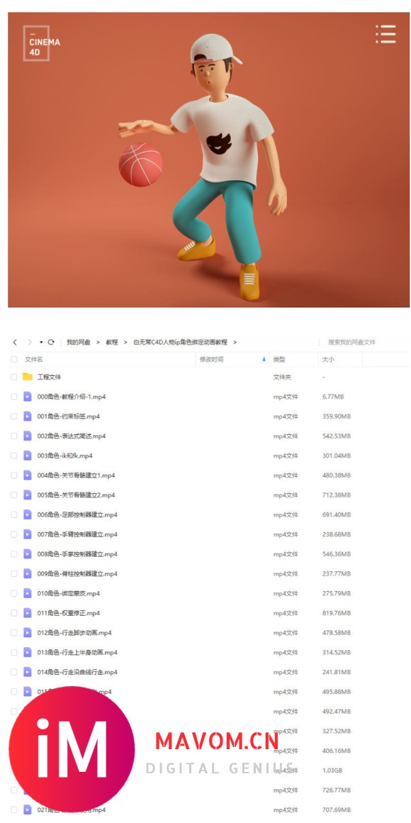 白无常C4D人物ip角色绑定动画教程-1.jpg